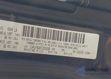 2015 Jeep Grand Cherokee Limited из США, поврежденный, VIN 1C4RJFBG6FC233938